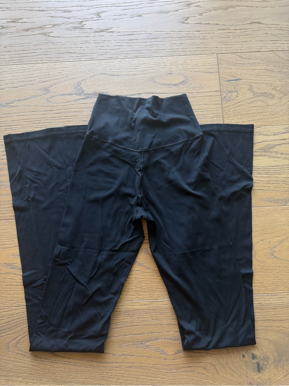 aerie Black Cross-Waist Flare Leggings